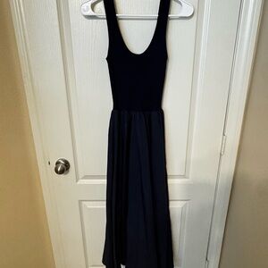 Moon River Navy Blue Maxi Dress